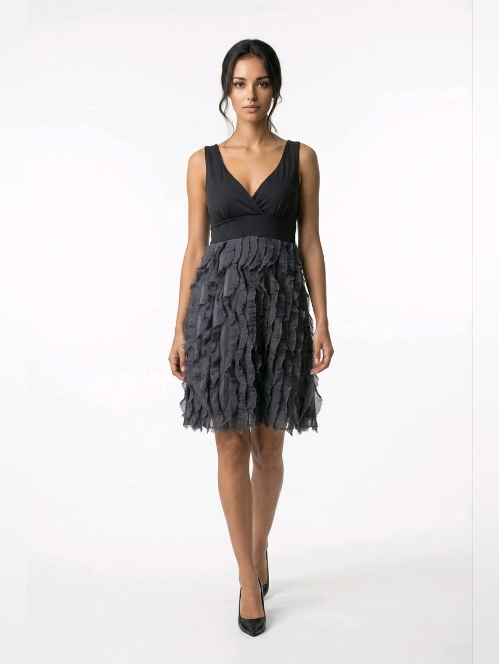Elegant Gray Sleeveless Dress
